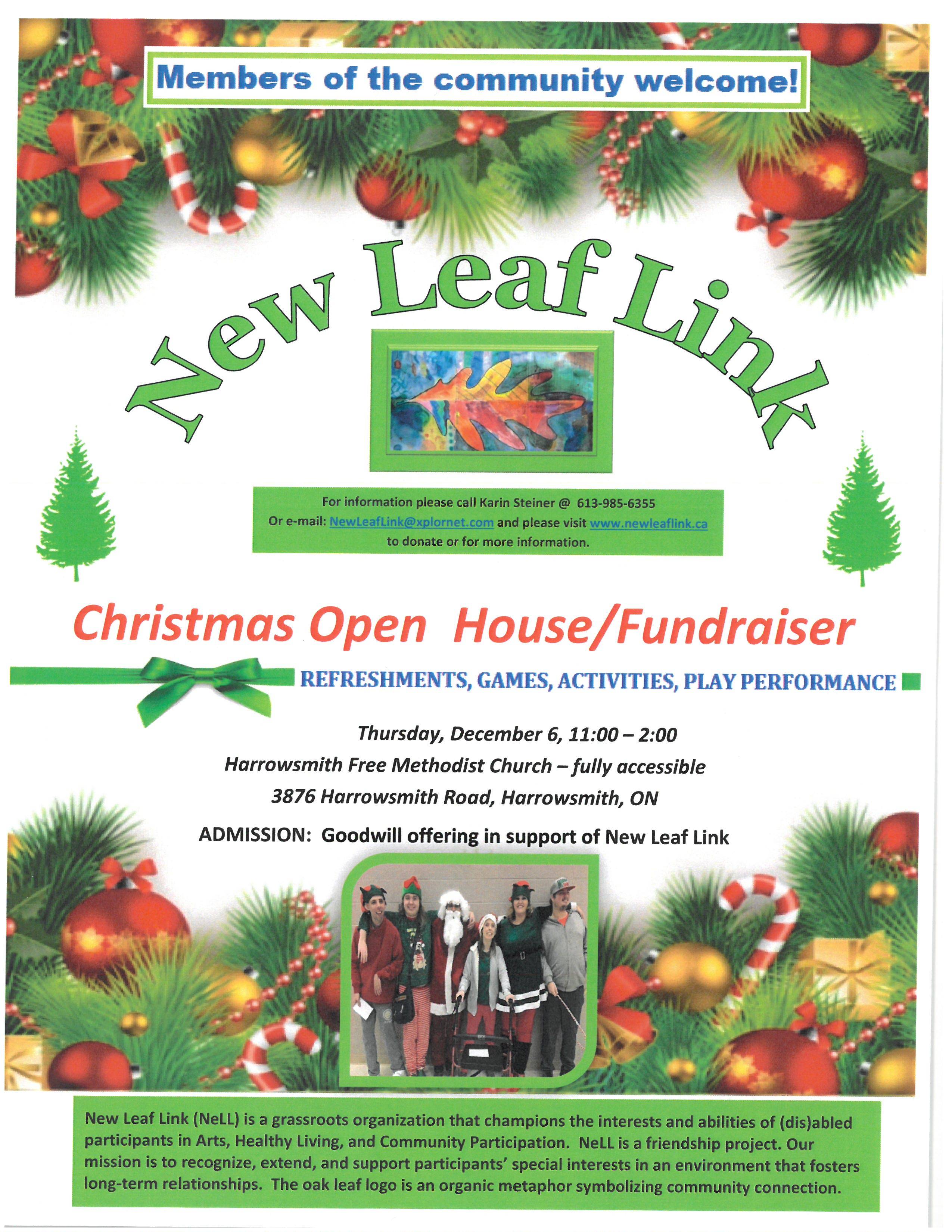New Leaf Link Christmas Open House/Fundraiser | 96.3 Big FM